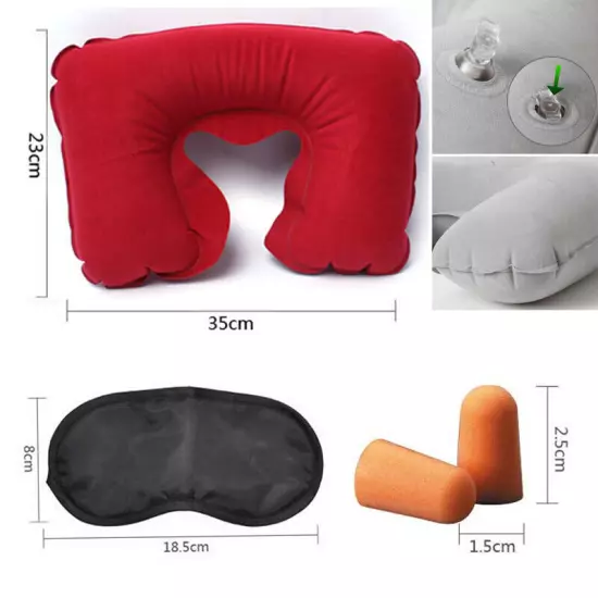 6pcs Set Inflatable Neck Air Pillows Portable Travel U Shaped Cushions Head Rest