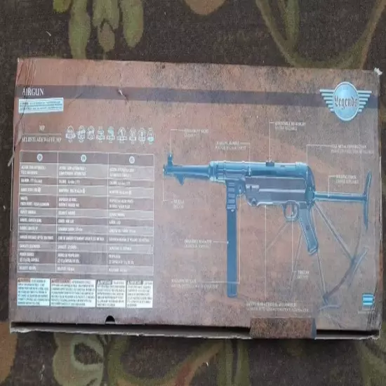 UMAREX 2251813 Legends MP 40 Air Rifle, Magazine & Box...See Photos..