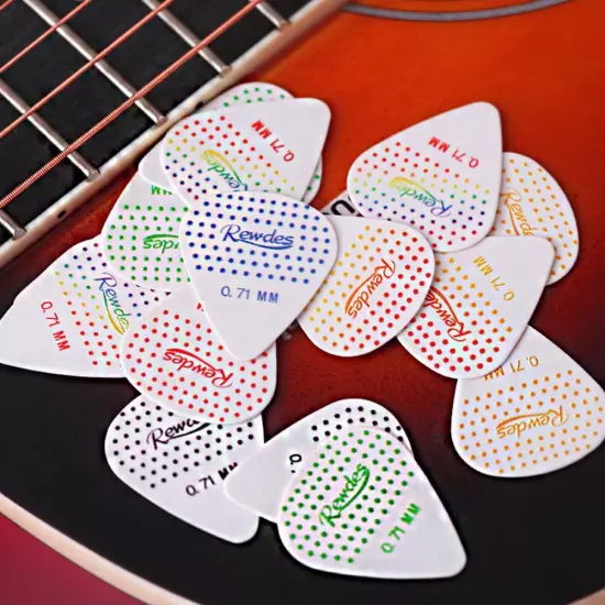 15/30pcs Alice Mixed Anti-slip Nylon Guitar Picks 0.71mm NEW