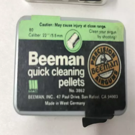 Vintage Beeman Quick Cleaning Pellets 22 Caliber No. 3862 Made in Germany ~ NOS