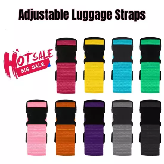 Adjustable Luggage Straps Practical Packing Belt Tie Down Belt Buckle Lock