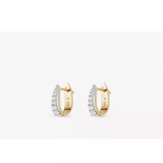 Missoma GOLD-TONE PAVÉ CLAW HUGGIES Earrings