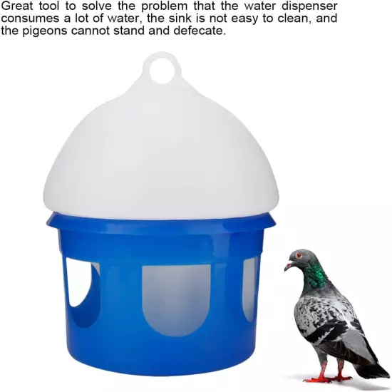 Pigeon Feeder, 2L/4L/6.5L Large Capacity Pigeon Waterer Automatic Bird Pigeon Fe