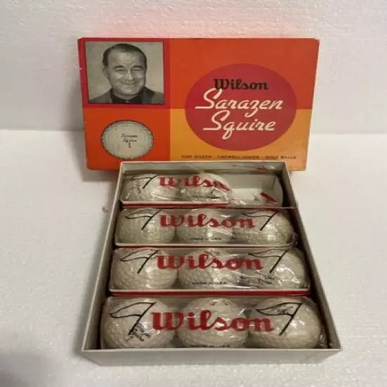 Vintage 1960’s Wilson Sarazen Squire Golf Balls Sealed (Mint) Read Description