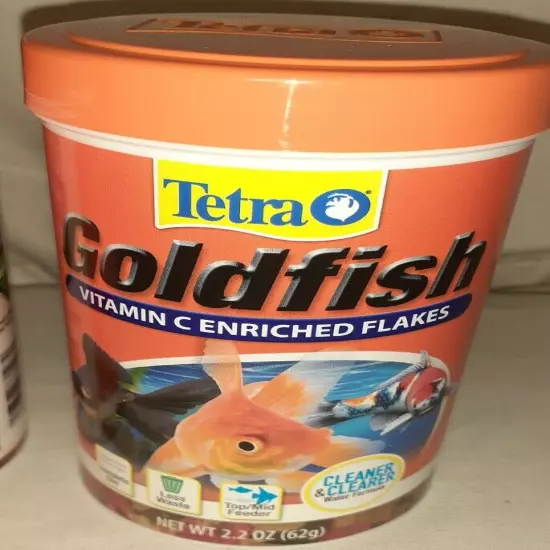 Lot of 3 Tetra Goldfish Vitamin C Enriched Flakes Fish Food, 2.2 oz