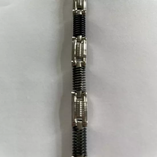 Inbox Wrapped Men’s Steel Bracelet Size 8.5 “