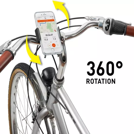 Squeeze Rotating Smartphone Bar Mount - Universal Phone Mount for Bike Handlebar