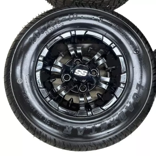 Set Of 4 205/65/10 Kenda Golf Cart Wheels & Tires