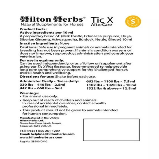 Hilton Herbs Tic X After Care for Horses, 1.05 Pint