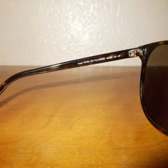 Tom Ford Ansel TF 858 52H Tortoise Frame Brown Polarized Lens Sunglasses w/Case