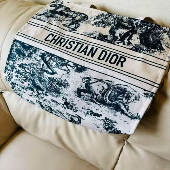 Christian Dior Wardujuy Tote Bag Novelty Gray