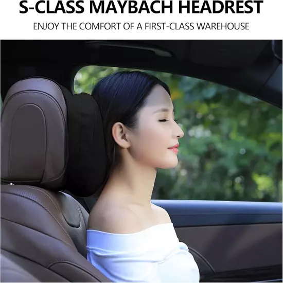 Car Neck Pillow Soft Leather Headrest,Premium Interior Accessories Headrest Sup