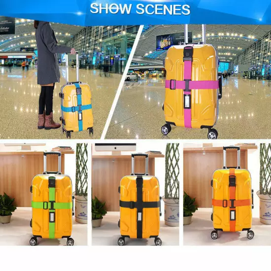 Cross Luggage Strap Adjustable Travel Accessories Suitcase Baggage Packing Belt