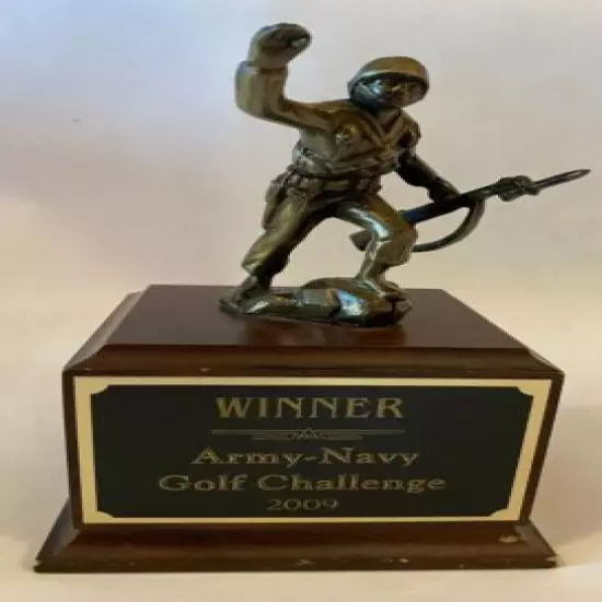 Army Navy Golf Challenge Wood Trophy Military Rivalry Soldier 2009 Winner USA