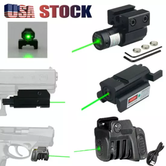 Compact Green Dot Laser Sight fit Handgun Pistols Dot Rifle 20mm Picatinny Rails