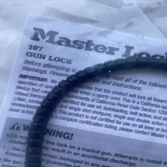 Master Lock 107 Cable Gun LOCK SEALED & MINT CONDITION CHEAP