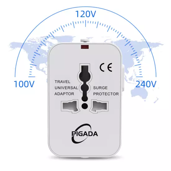 Universal Travel Adapter Power One International Wall Charger AC Plug Adaptor 