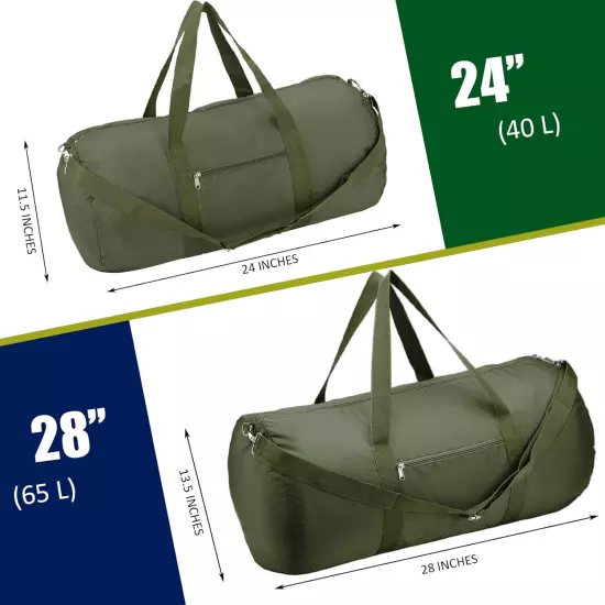 Duffel Bag 20-24-28 Inches Foldable Gym Bag for Men Women Duffle Bag Lightweight