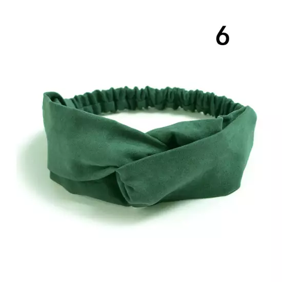 Elastic Stretch Knot Headbands Head wrap For Women Twist Cross Knotted Hairband@