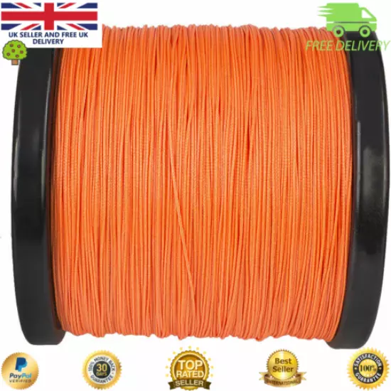 Super Dyneema 100-2000M 15LB Fishing Braid Carp Line Orange Spod Marker Sea X