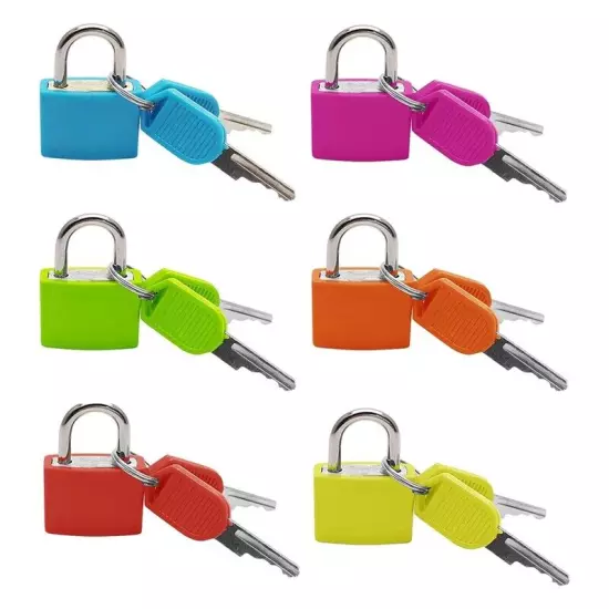 6 Pcs Small Luggage Padlocks Metal Padlocks for School Gym Classroom H4G19497