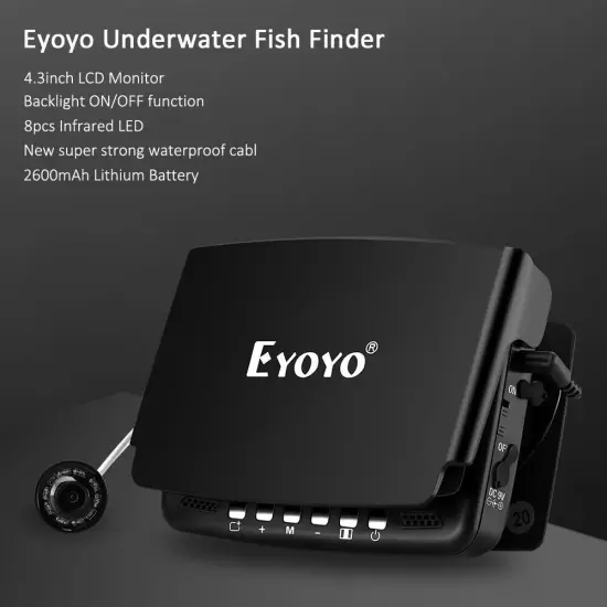 Fish Finder Underwater Ice Fishing Camera LCD Monitor LED Night Vision Camera