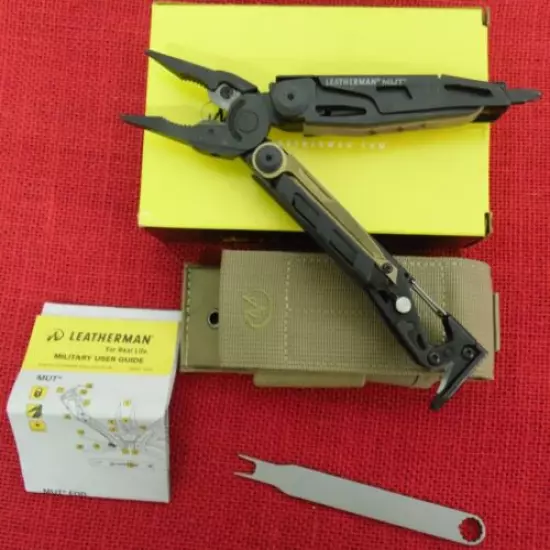 Leatherman Multitool 850022 MUT Black Oxide Multi Tool Brown MOLLE Sheath 