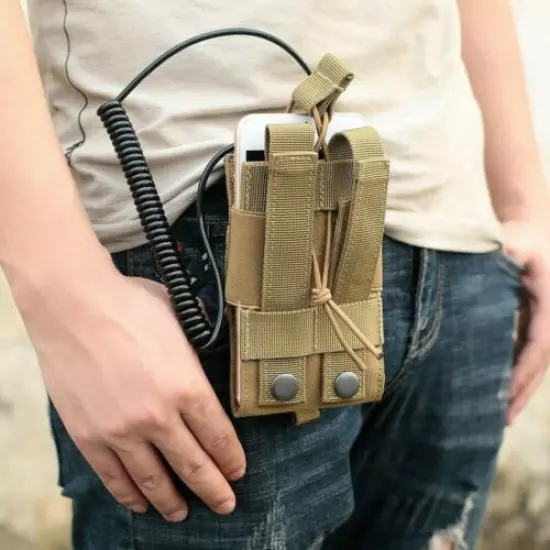 Tactical 1000D MOLLE Cell Phone Pouch Bag Waist Belt Bags Holster Hiking Sports