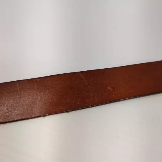 Distressed Brown Genuine Leather Belt Made in the USA 30"