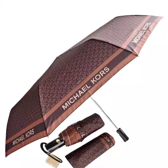 Michael Kors Umbrella Travel Braun New