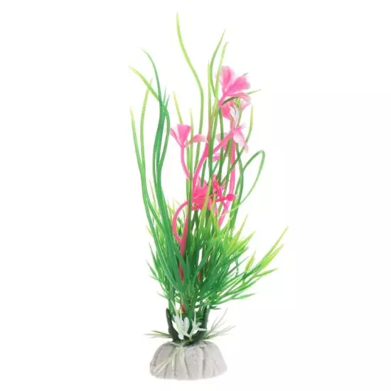 Aquarium Plant Artificial Grass Water Plant with Base 5 Inch Tall