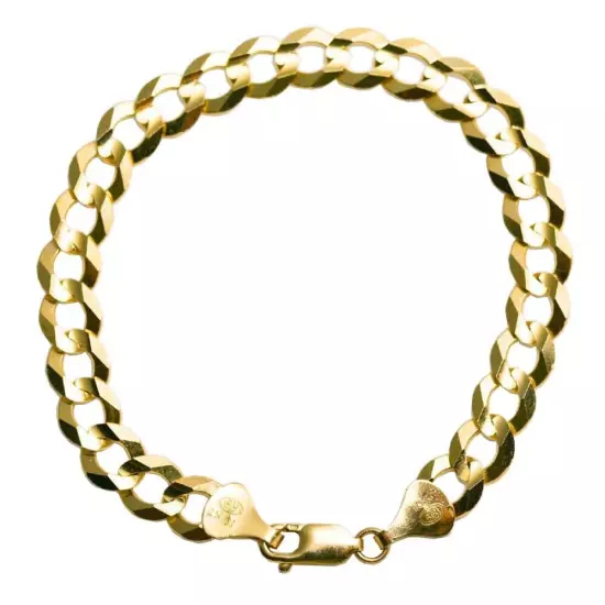 GOLD AUTHENTIC 10K SOLID GOLD MEN/WOMEN CUBAN LINK BRACELET SIZE 7"-9" FREE SHIP