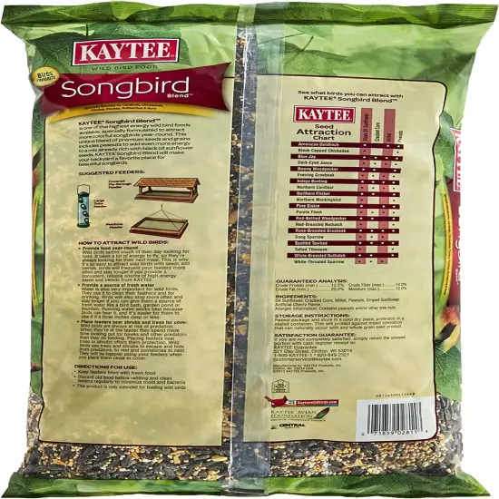 Kaytee Wild Bird Songbird Blend Food Seed, 7lbs