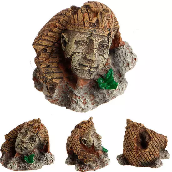 Egyptian Pharaoh Ancient Sphinx Aquarium Ornament Fish Tank Decor