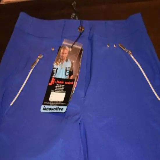 Jamie Sadock Golf Nirvana Blue Bermuda Shorts Knee Capri Pants 0 NEW $110