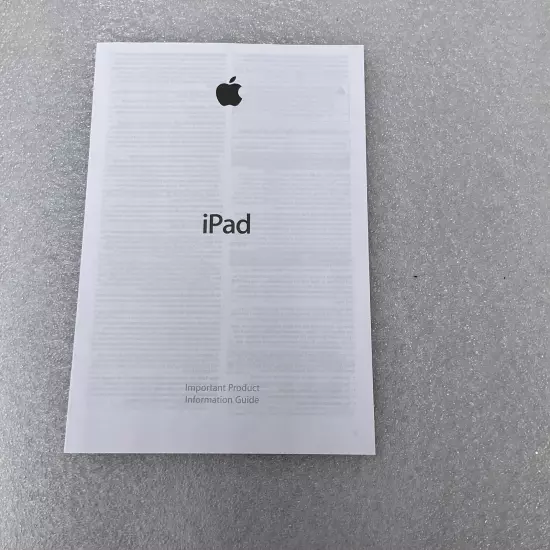 Empty Apple RETAIL BOX Original 2010 1st Apple iPad Inserts And Apple Decals