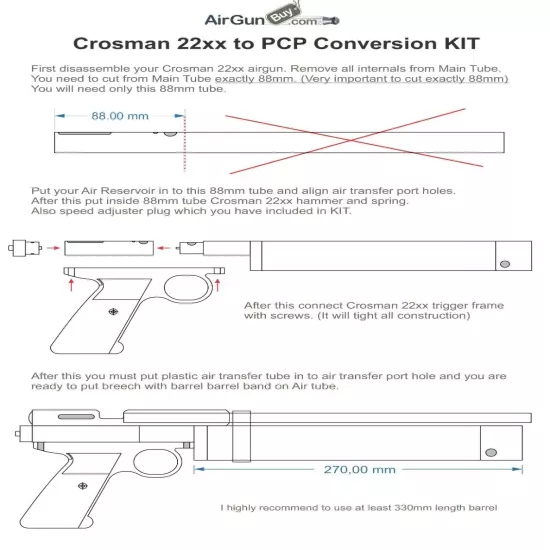 PCP conversion KIT for Crosman 2240 / 2250 / 2260 / ...