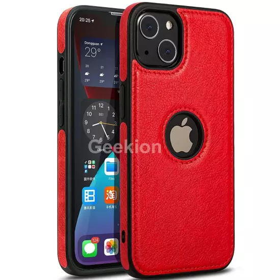 For Apple iPhone 16 15 14 Plus 13 12 11 Pro XR Max Case Leather Shockproof Cover