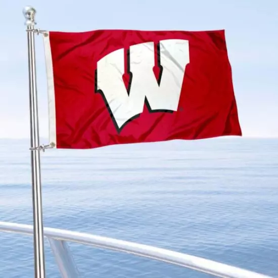 Wisconsin Badgers UW Boat and Golf Cart Flag