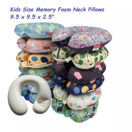 Bookishbunny Kids Memory Foam Neck Head Support Pillow Travel Car Airplane Home