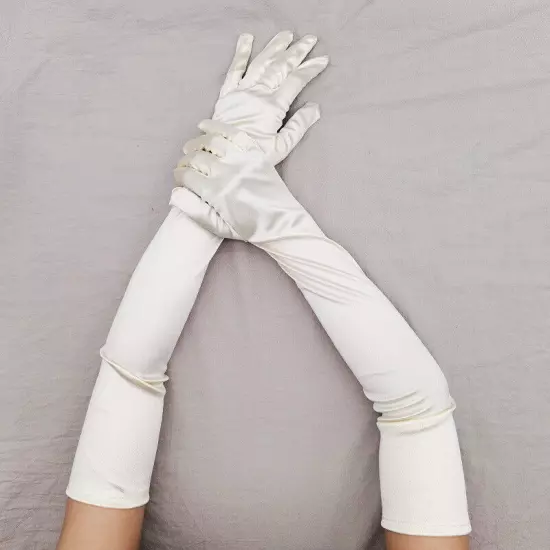 Women's Satin Long Gloves Opera Wedding Bridal Evening Party Prom Costume Glov