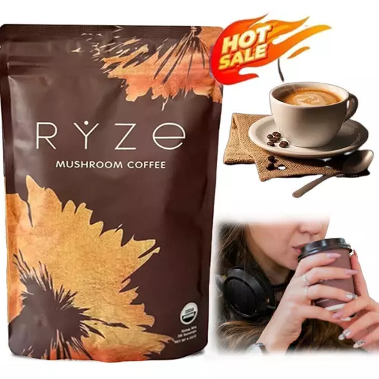 2024 New RYZE Mushroom Coffee Organic Coffee 30 Servings in one Pack - No odor&