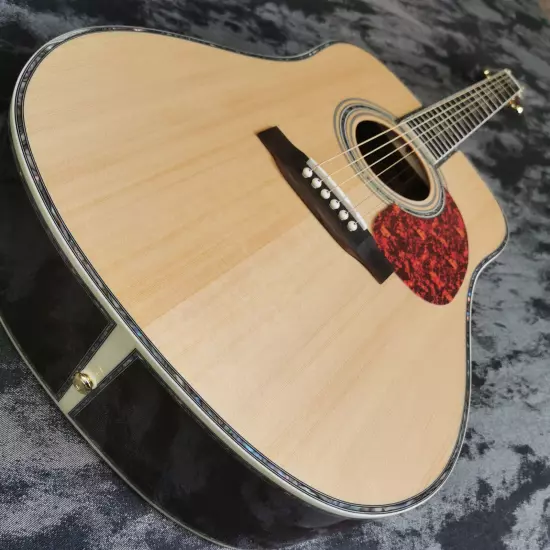 41 inch D45 mold solid wood profile top natural color acoustic guitar