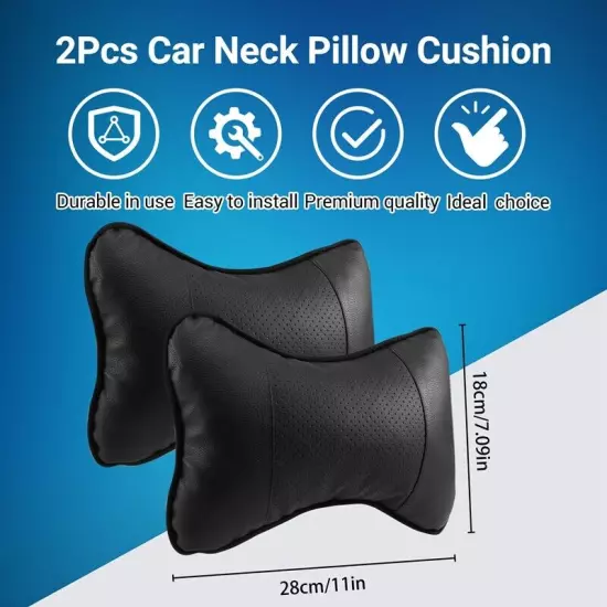 2Pcs Car Neck Pillow Breathable Rest Cushion Relax Neck Support7450