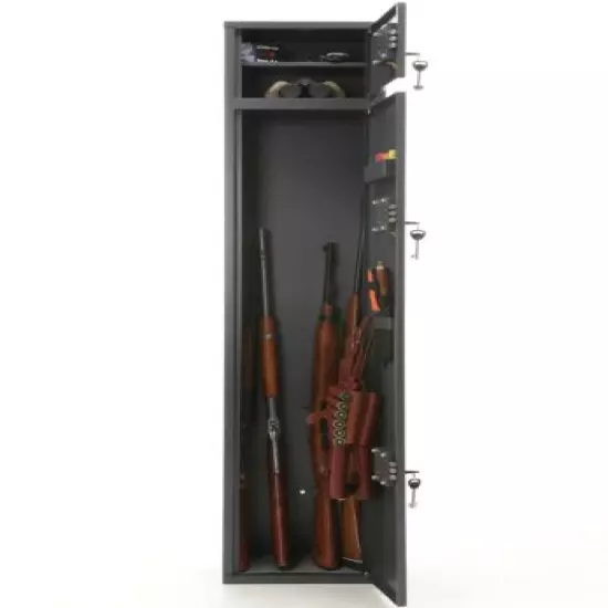 Buffalo 1520 Two Doors Gun Rifle Metal Security Cabinet Safe w/Separate Lock Box