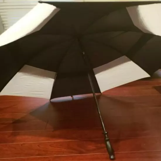 ~49" MXM Lambton Golf & Country Club Toronto Black/White Double Canopy Umbrella~