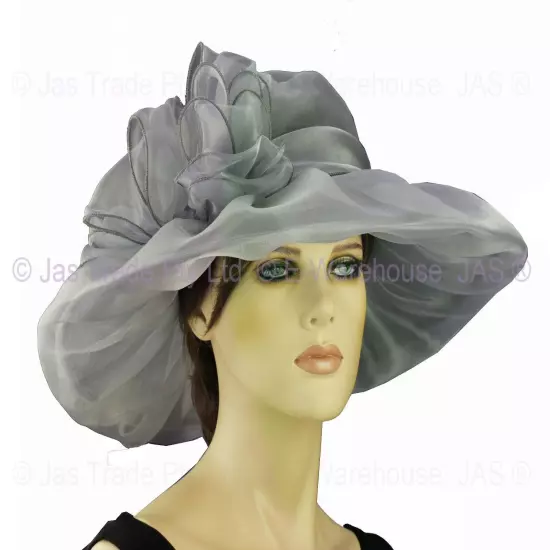 Spring Race Carnival Derby Day Church Wedding Women Ladies Organza Evening Hat