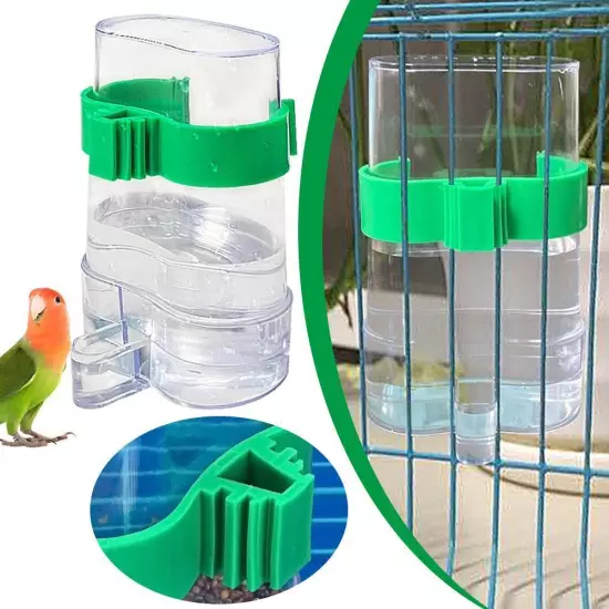 Cage Drinker Bird Water Dispenser Bottle Auto Feeder FinchParrot= For Pet W1X9