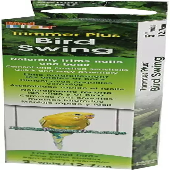 PENN-PLAX Bird-Life Trimmer Plus Cement & Metal Swing – Naturally Trims... 