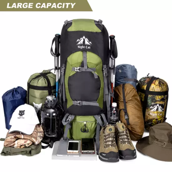 70L Large Capacity Travel Backpack Sports Duffle For Camping Hiking Climbing